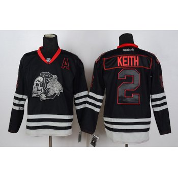 Chicago Blackhawks #2 Duncan Keith Black Ice Skulls Jersey