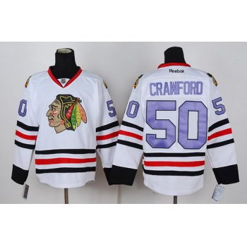 Chicago Blackhawks #50 Corey Crawford White With Purple Jersey