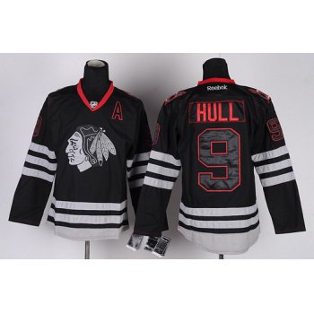 Chicago Blackhawks #9 Bobby Hull Black Ice Jersey