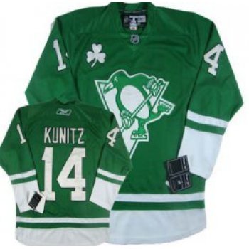 Pittsburgh Penguins #14 Chris Kunitz St. Patrick's Day Green Jersey