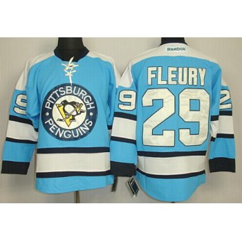 Pittsburgh Penguins #29 Marc-Andre Fleury Light Blue Jersey