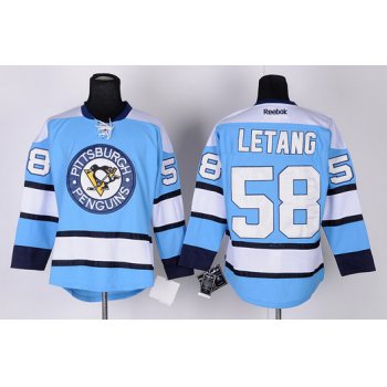 Pittsburgh Penguins #58 Kris Letang Light Blue Jersey