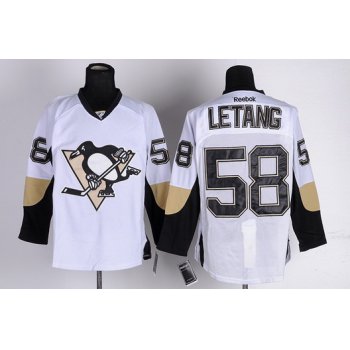 Pittsburgh Penguins #58 Kris Letang White Jersey