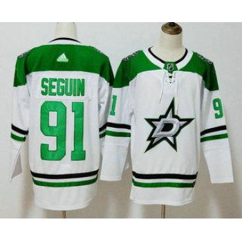 Men's Dallas Stars #91 Tyler Seguin White 2017-2018 Hockey Stitched NHL Jersey