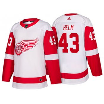 Men's Detroit Red Wings #43 Darren Helm White 2017-2018 adidas Hockey Stitched NHL Jersey