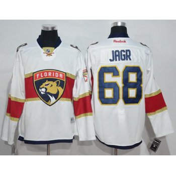 Panthers #68 Jaromir Jagr White Road Stitched NHL Jersey