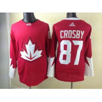 2016 IIHF Team Canada Men's #87 Sidney Crosby Red adidas Ice Hockey Stitched Jersey