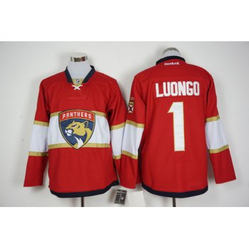 Men's Florida Panthers #1 Roberto Luongo Red 2016-17 Home Reebok Hockey Jersey