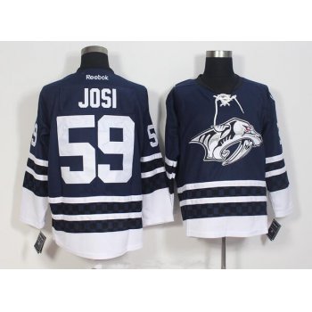 Men's Nashville Predators #59 Roman Josi Navy Blue Third Stitched NHL Reebok Hockey Jersey