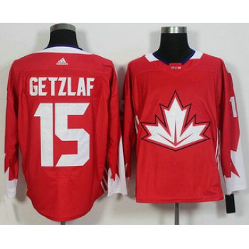 Men's Team Canada #15 Ryan Getzlaf Red 2016 World Cup of Hockey Game Jersey