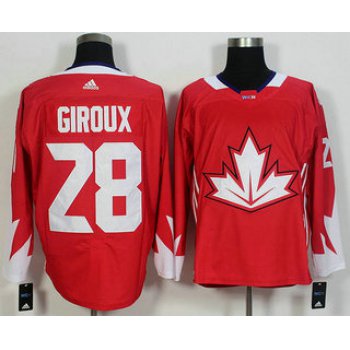 Men's Team Canada #28 Claude Giroux Red 2016 World Cup of Hockey Game Jersey