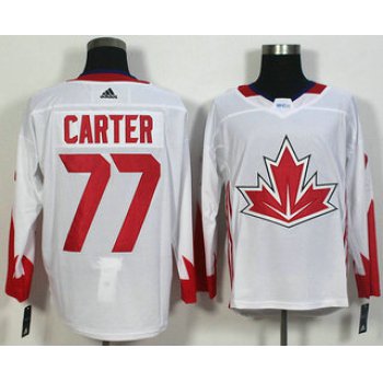 Men's Team Canada #77 Jeff Carter White 2016 World Cup of Hockey Game Jersey