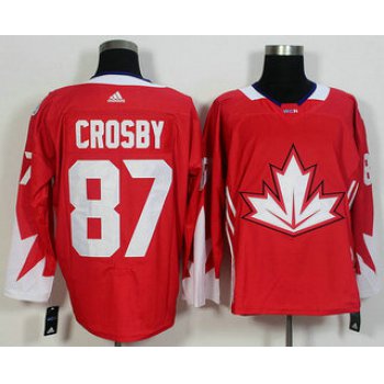 Men's Team Canada #87 Sidney Crosby Red 2016 World Cup of Hockey Game Jersey