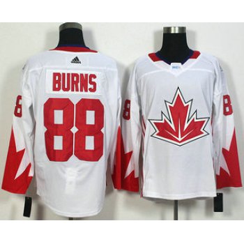 Men's Team Canada #88 Brent Burns White 2016 World Cup of Hockey Game Jersey