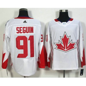 Men's Team Canada #91 Tyler Seguin White 2016 World Cup of Hockey Game Jersey