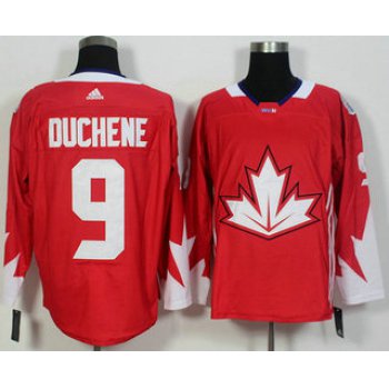 Men's Team Canada #9 Matt Duchene Red 2016 World Cup of Hockey Game Jersey