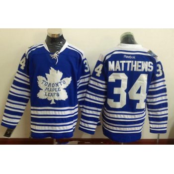 Men's Toronto Maple Leafs #34 Auston Matthews Blue 2014 Winter Classic Stitched NHL Reebok Hockey Jersey