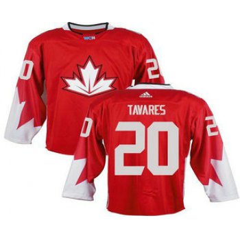 Team Canada Men's #20 John Tavares Red 2016 World Cup Stitched NHL Jersey