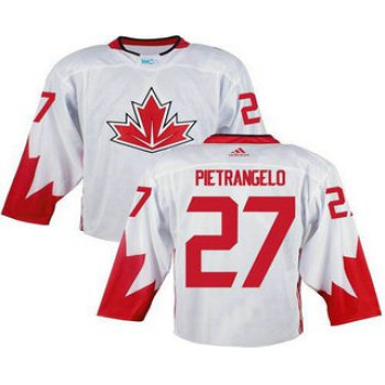 Team Canada Men's #27 Alex Pietrangelo White 2016 World Cup Stitched NHL Jersey