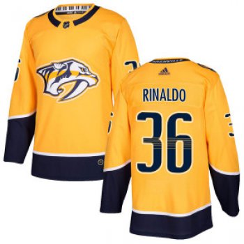 Adidas #36 Zac Rinaldo Nashville Predators Men's Authentic Home Gold Jersey