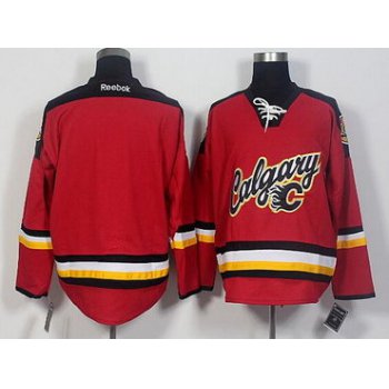 Men's Calgary Flames Blank Red 2016 Premier Alternate Jersey