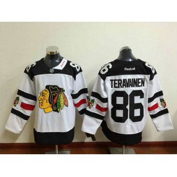 Men's Chicago Blackhawks #86 Teuvo Teravainen Reebok White 2016 Stadium Series Premier Jersey