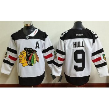 Men's Chicago Blackhawks #9 Bobby Hull Reebok White 2016 Stadium Series Premier Jersey