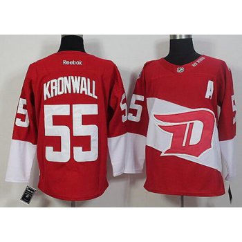 Men's Detroit Red Wings #55 Niklas Kronwall Reebok Red 2016 Stadium Series Team Premier Jersey