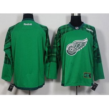 Men's Detroit Red Wings Blank Green 2016 St. Patrick's Day Hockey Jersey