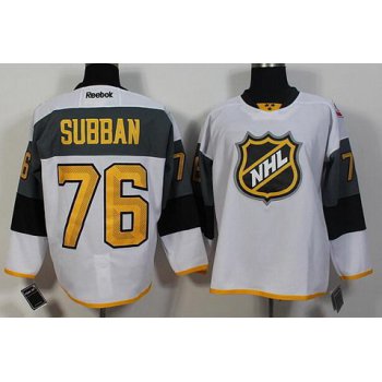 Men's Montreal Canadiens #76 PK Subban Reebok White 2016 NHL All-Star Premier Jersey