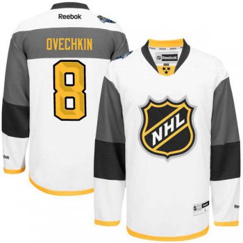 Men's NHL Reebok #8 Alexander Ovechkin White 2016 All-Star Premier Jersey