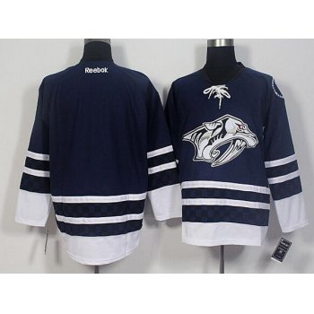 Men's Nashville Predators Blank Navy Blue Third Hockey Jersey