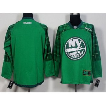 Men's New York Islanders Blank Green 2016 St. Patrick's Day Hockey Jersey