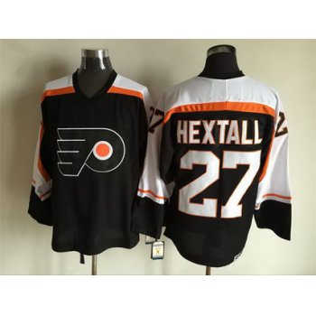 Men's Philadelphia Flyers #27 Ron Hextall 1997-98 Black CCM Vintage Throwback Jersey