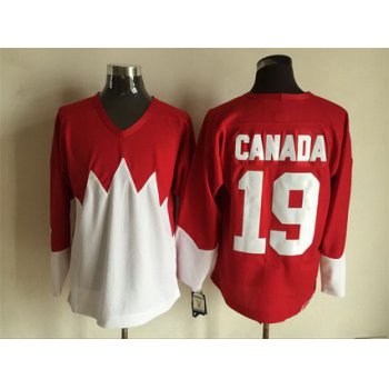 Men's Team Canada #19 Canada 1972 CCM Throwback Hockey Red Jersey