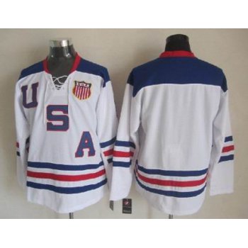 2010 Olympics USA Blank White Jersey