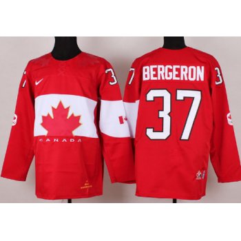 2014 Olympics Canada #37 Patrice Bergeron Red Jersey