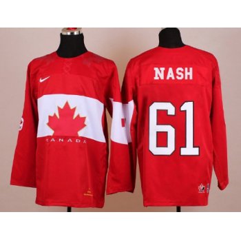 2014 Olympics Canada #61 Rick Nash Red Jersey