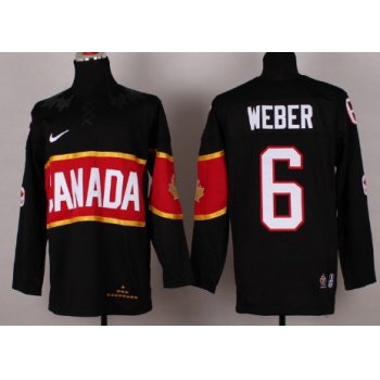 2014 Olympics Canada #6 Shea Weber Black Jersey