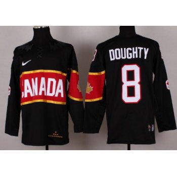 2014 Olympics Canada #8 Drew Doughty Black Jersey