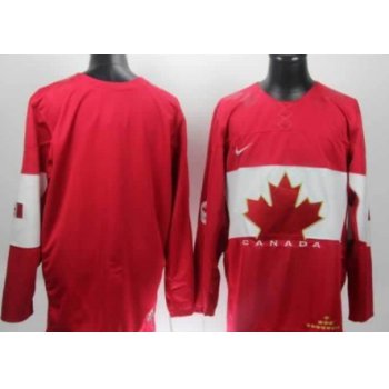 2014 Olympics Canada Blank Red Jersey