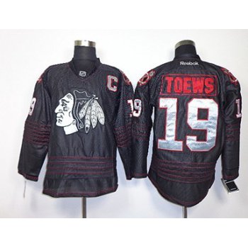 Chicago Blackhawks #19 Jonathan Toews 2013 Black Ice Jersey