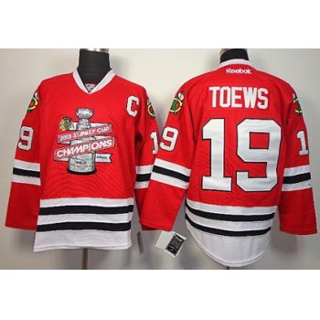 Chicago Blackhawks #19 Jonathan Toews 2013 Champions Commemorate Red Jersey