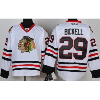 Chicago Blackhawks #29 Bryan Bickell White Jersey