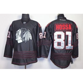 Chicago Blackhawks #81 Marian Hossa 2013 Black Ice Jersey