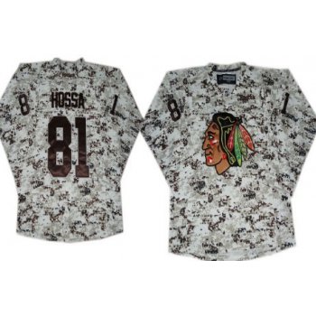 Chicago Blackhawks #81 Marian Hossa White Camo Jersey