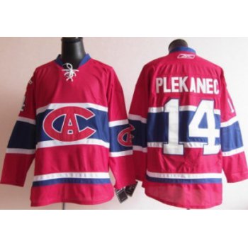 Montreal Canadiens #14 Tomas Plekanec Red CA Jersey