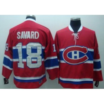 Montreal Canadiens #18 Serge Savard Red Throwback CCM Jersey