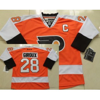 Philadelphia Flyers #28 Claude Giroux Orange Jersey