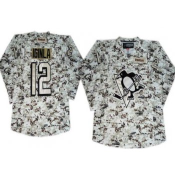 Pittsburgh Penguins #12 Jarome Iginla White Camo Jersey